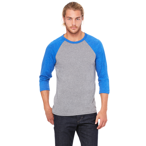 Bella + Canvas® Triblend Unisex Baseball 3/4-Sleeve Tee