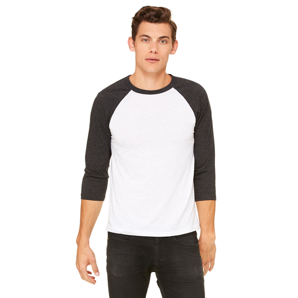 Bella + Canvas® Triblend Unisex Baseball 3/4-Sleeve Tee