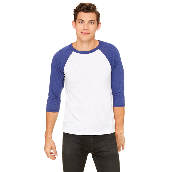 Bella + Canvas® Triblend Unisex Baseball 3/4-Sleeve Tee