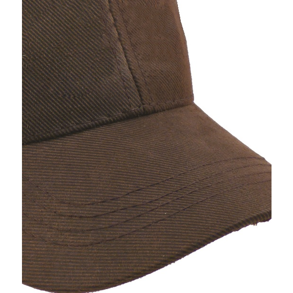 Distressed Leather Twill Constructed Cap