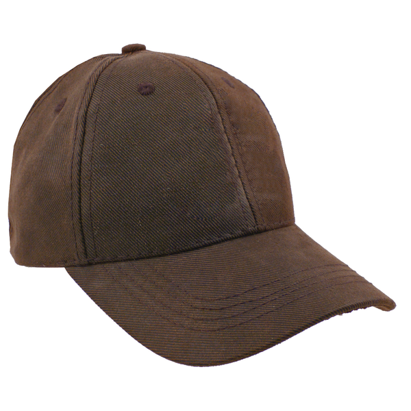 Distressed Leather Twill Constructed Cap