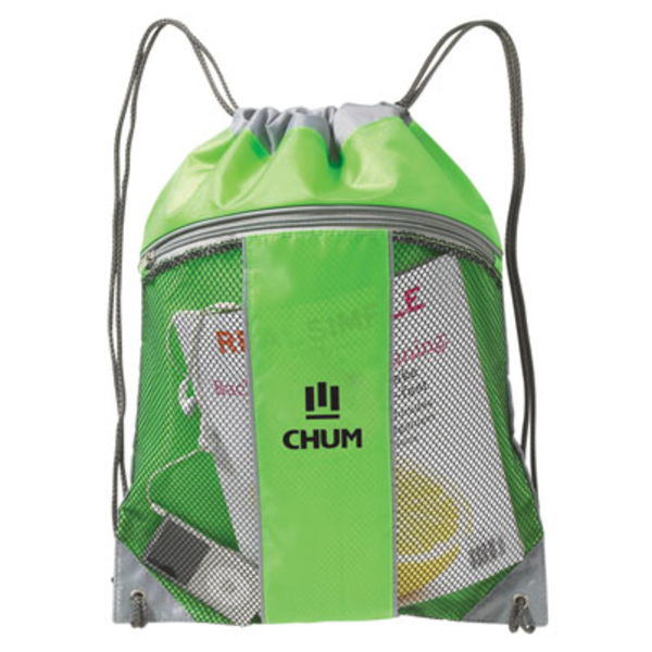 Leader 210D Polyester Drawstring Backpack