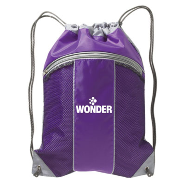Leader 210D Polyester Drawstring Backpack