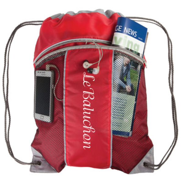 Leader 210D Polyester Drawstring Backpack