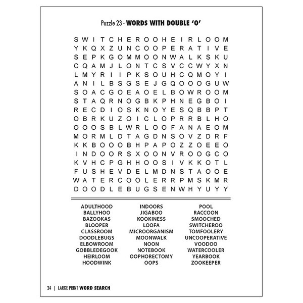 large print word search puzzle book vol 2 health promotions now