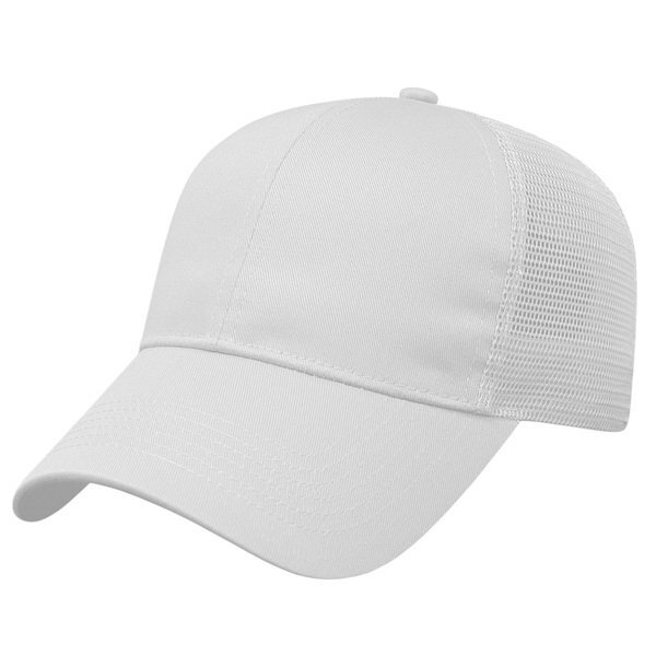 Value Cotton Twill Constructed Cap with Mesh Back