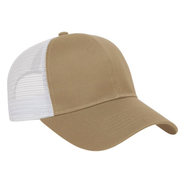 Value Two Tone Cotton Twill Constructed Cap with Mesh Back