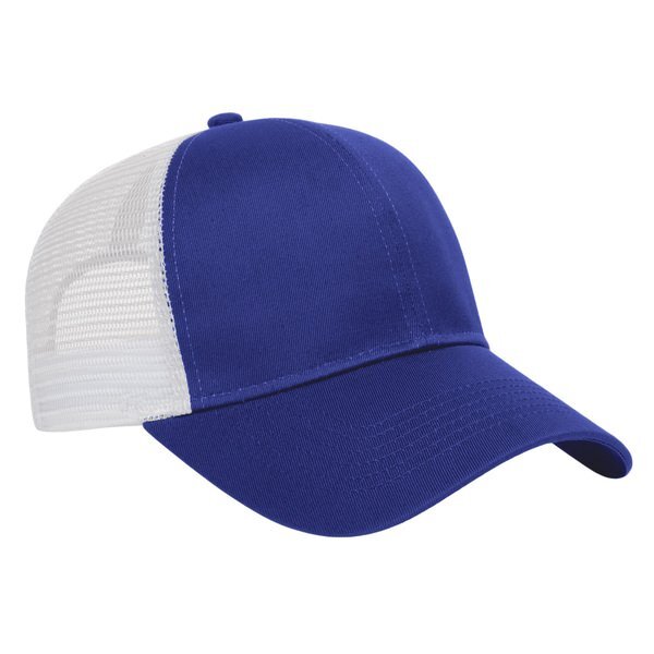 Value Two Tone Cotton Twill Constructed Cap with Mesh Back