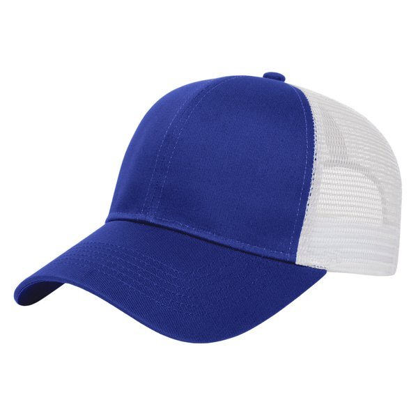 Value Two Tone Cotton Twill Constructed Cap with Mesh Back