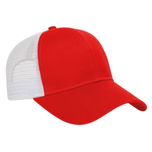 Value Two Tone Cotton Twill Constructed Cap with Mesh Back