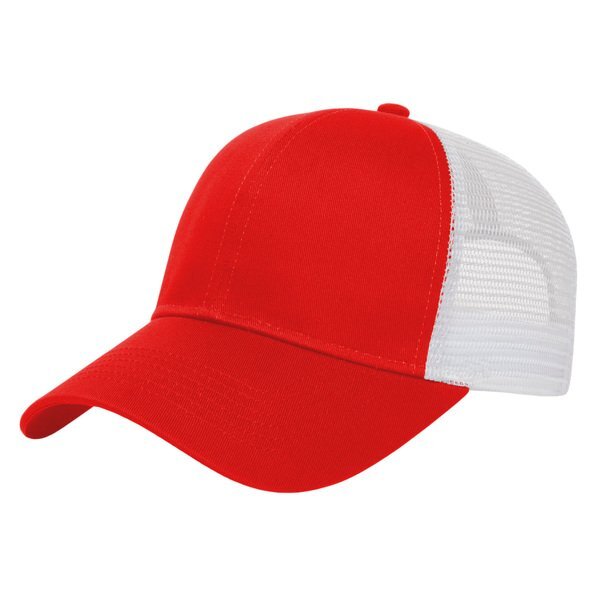 Value Two Tone Cotton Twill Constructed Cap with Mesh Back
