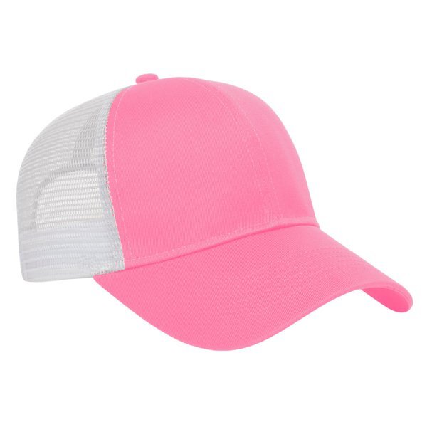 Value Two Tone Cotton Twill Constructed Cap with Mesh Back