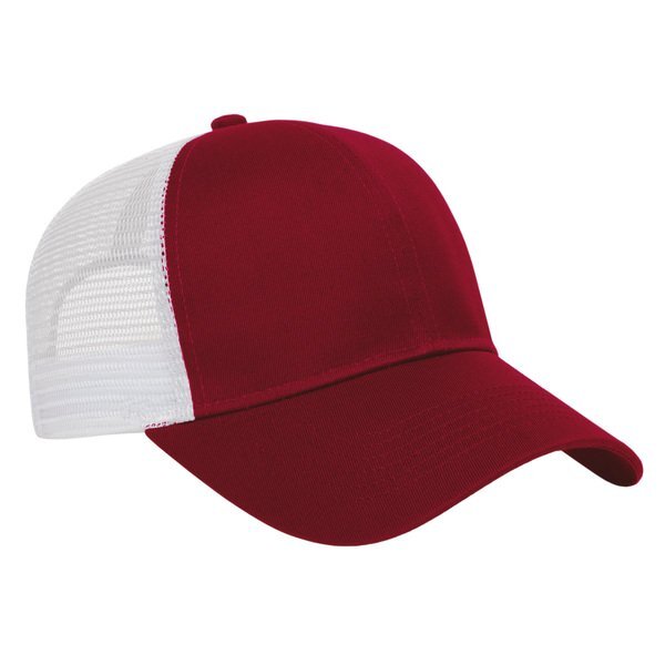 Value Two Tone Cotton Twill Constructed Cap with Mesh Back