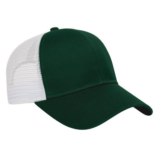 Value Two Tone Cotton Twill Constructed Cap with Mesh Back