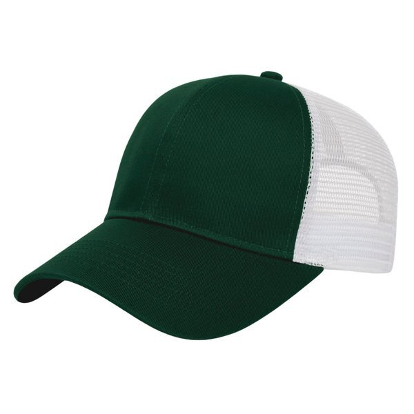 Value Two Tone Cotton Twill Constructed Cap with Mesh Back