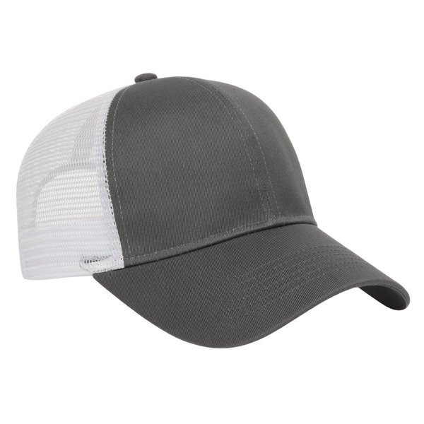 Value Two Tone Cotton Twill Constructed Cap with Mesh Back
