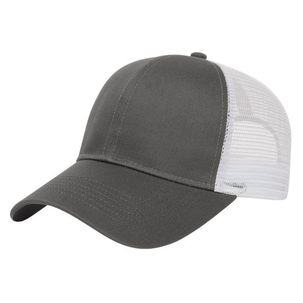 Value Two Tone Cotton Twill Constructed Cap with Mesh Back