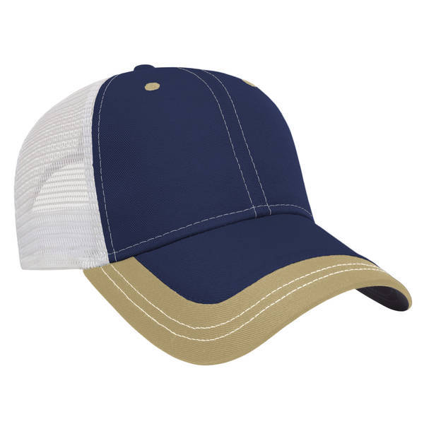 Value Two Tone Polyester Constructed Cap with Mesh Back