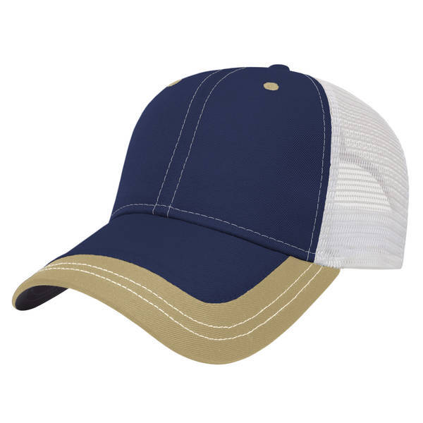Value Two Tone Polyester Constructed Cap with Mesh Back
