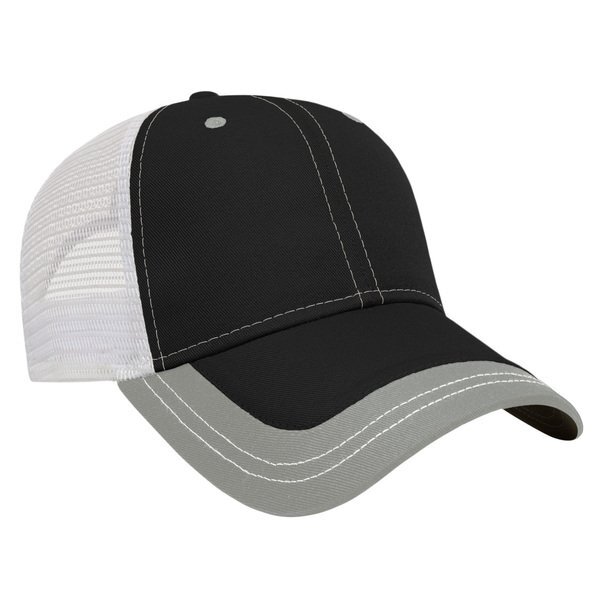 Value Two Tone Polyester Constructed Cap with Mesh Back