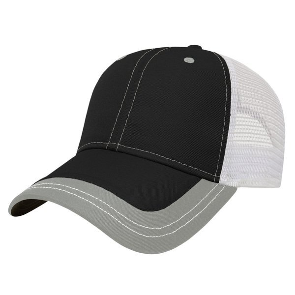 Value Two Tone Polyester Constructed Cap with Mesh Back