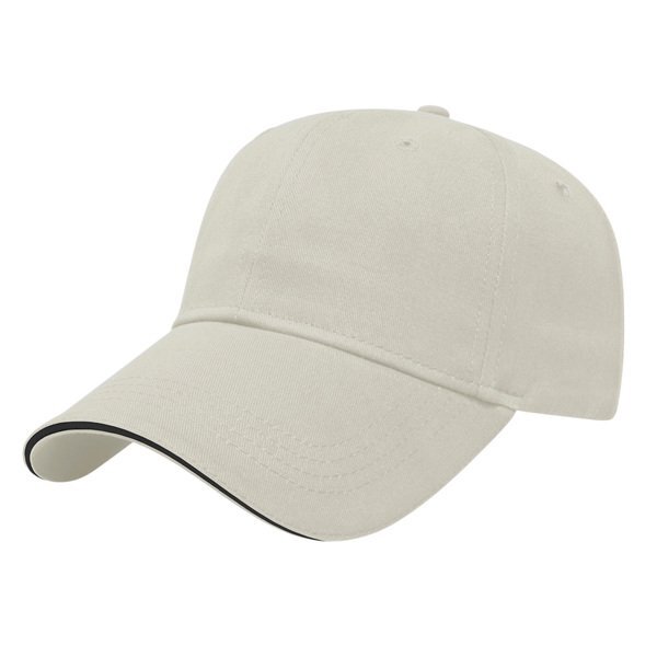 Value Brushed Cotton Twill Constructed Sandwich Cap
