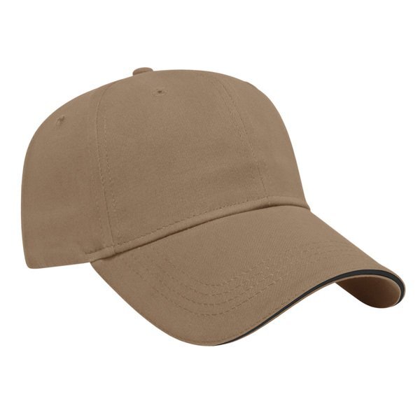 Value Brushed Cotton Twill Constructed Sandwich Cap