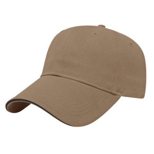 Value Brushed Cotton Twill Constructed Sandwich Cap