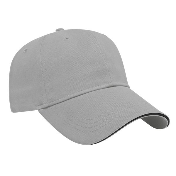 Value Brushed Cotton Twill Constructed Sandwich Cap