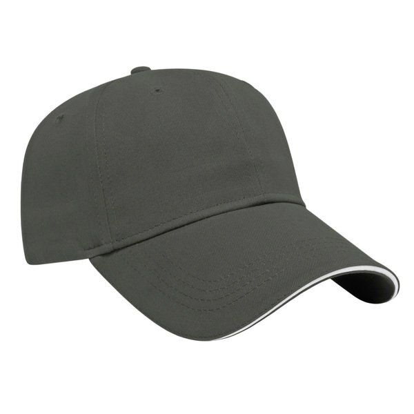 Value Brushed Cotton Twill Constructed Sandwich Cap