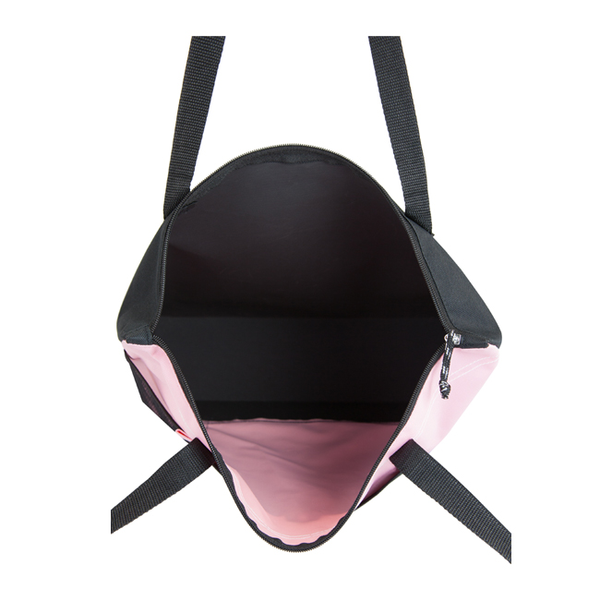 Pink Windom Polycanvas Zippered Tote Bag