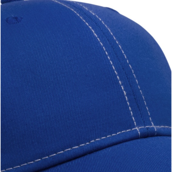 Classic Contrast Stitch Chino Constructed Cap with Mesh Back