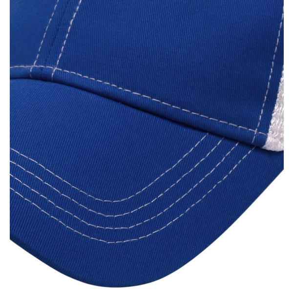 Classic Contrast Stitch Chino Constructed Cap with Mesh Back