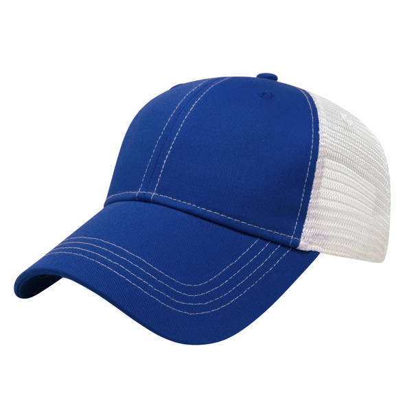 Classic Contrast Stitch Chino Constructed Cap with Mesh Back