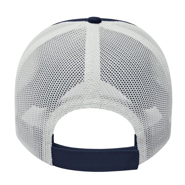 Two Tone Washed Chino Unconstructed Cap with Ultra Soft Mesh Back