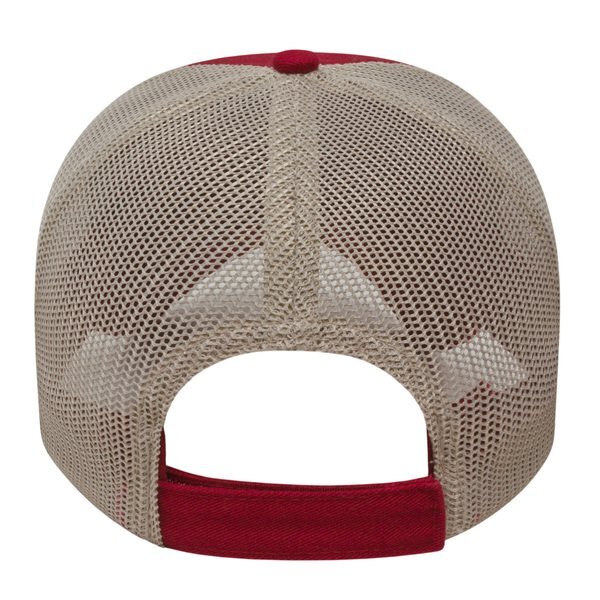 Two Tone Washed Chino Unconstructed Cap with Ultra Soft Mesh Back