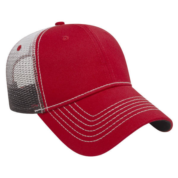 Gradient Chino Constructed Cap with Mesh Back