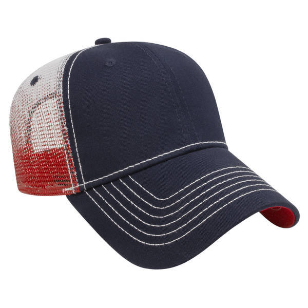 Gradient Chino Constructed Cap with Mesh Back