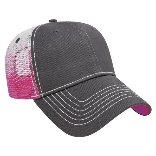 Gradient Chino Constructed Cap with Mesh Back