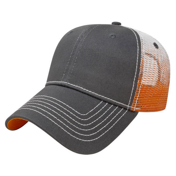 Gradient Chino Constructed Cap with Mesh Back