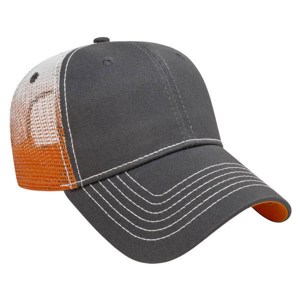 Gradient Chino Constructed Cap with Mesh Back