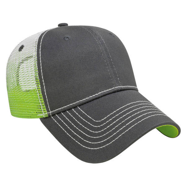 Gradient Chino Constructed Cap with Mesh Back