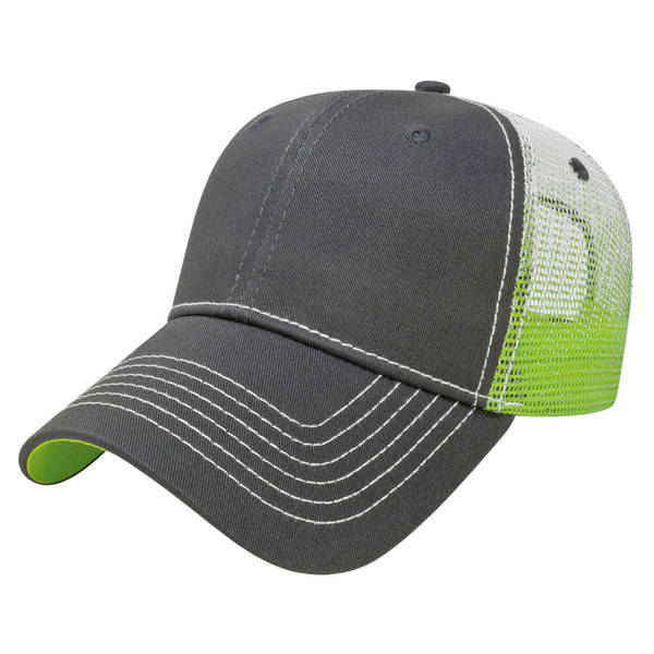 Gradient Chino Constructed Cap with Mesh Back