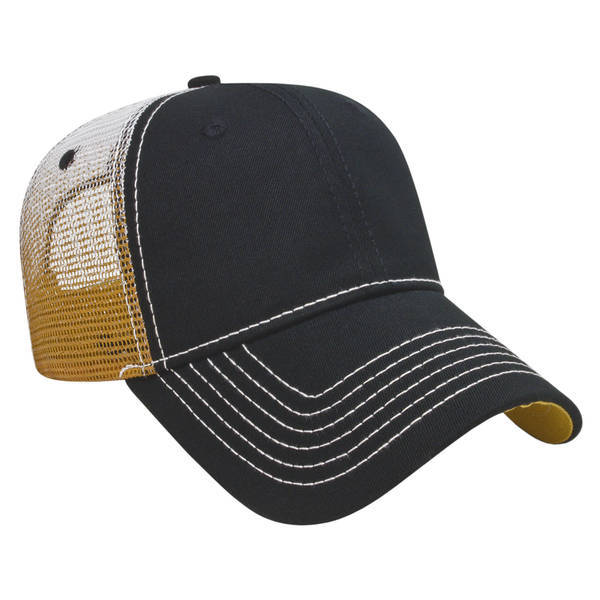 Gradient Chino Constructed Cap with Mesh Back