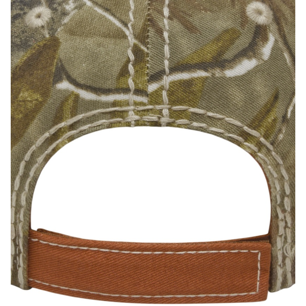 Heavy Contrast Stitch Chino Constructed Cap with Realtree® Camo Back