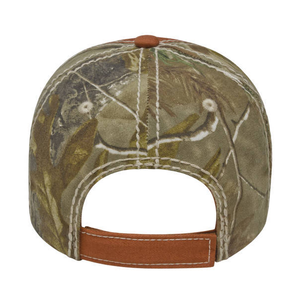 Heavy Contrast Stitch Chino Constructed Cap with Realtree® Camo Back