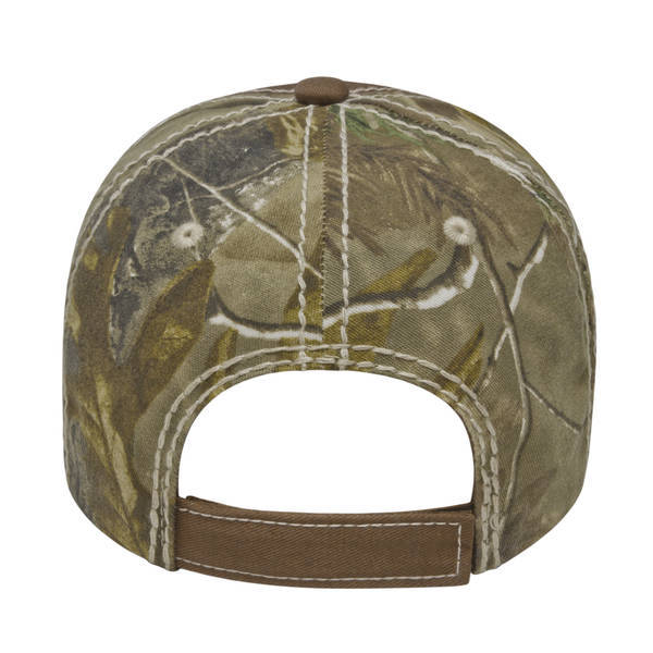 Heavy Contrast Stitch Chino Constructed Cap with Realtree® Camo Back