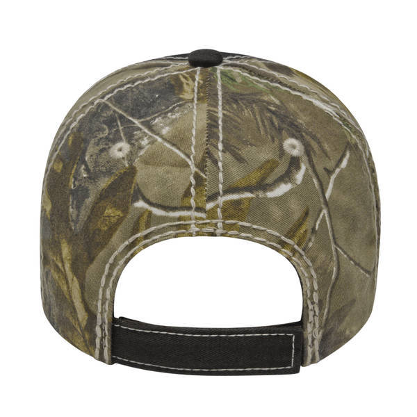 Heavy Contrast Stitch Chino Constructed Cap with Realtree® Camo Back