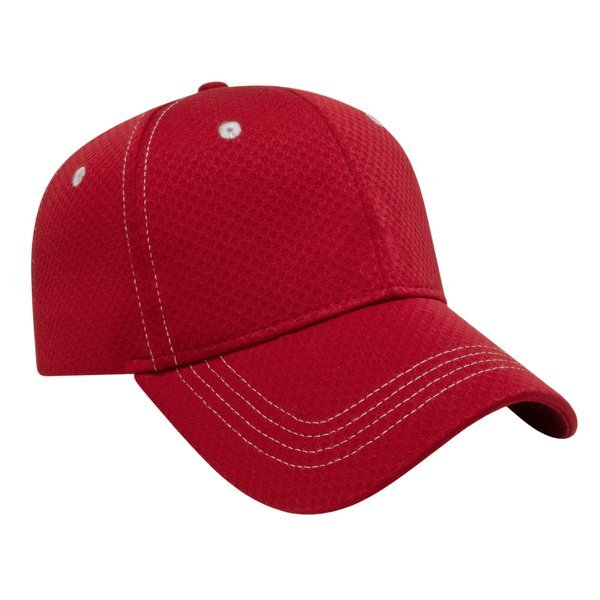 Soft Textured Polyester Mesh Constructed Performance Cap