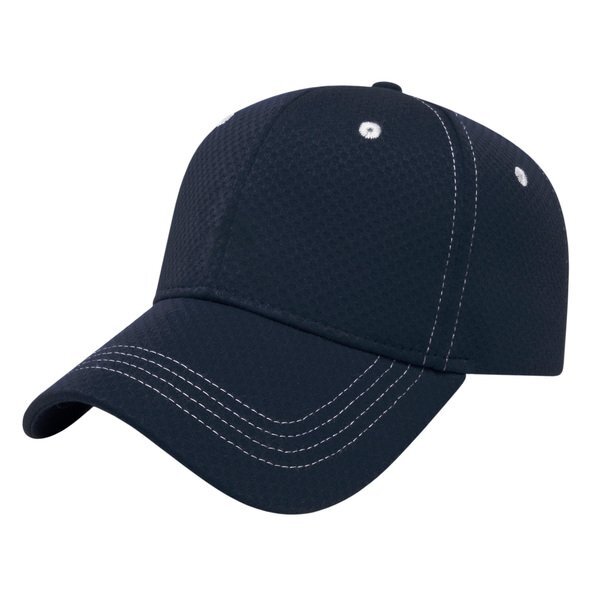 Soft Textured Polyester Mesh Constructed Performance Cap